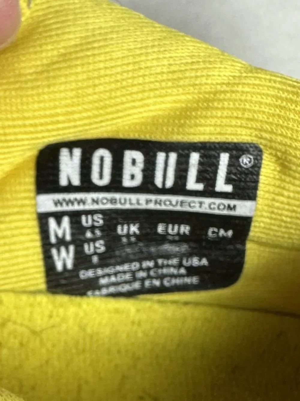 NOBULL Diamond Knit Trainer Yellow CrossFit Gym Shoes Mens 6.5 Womens 8
